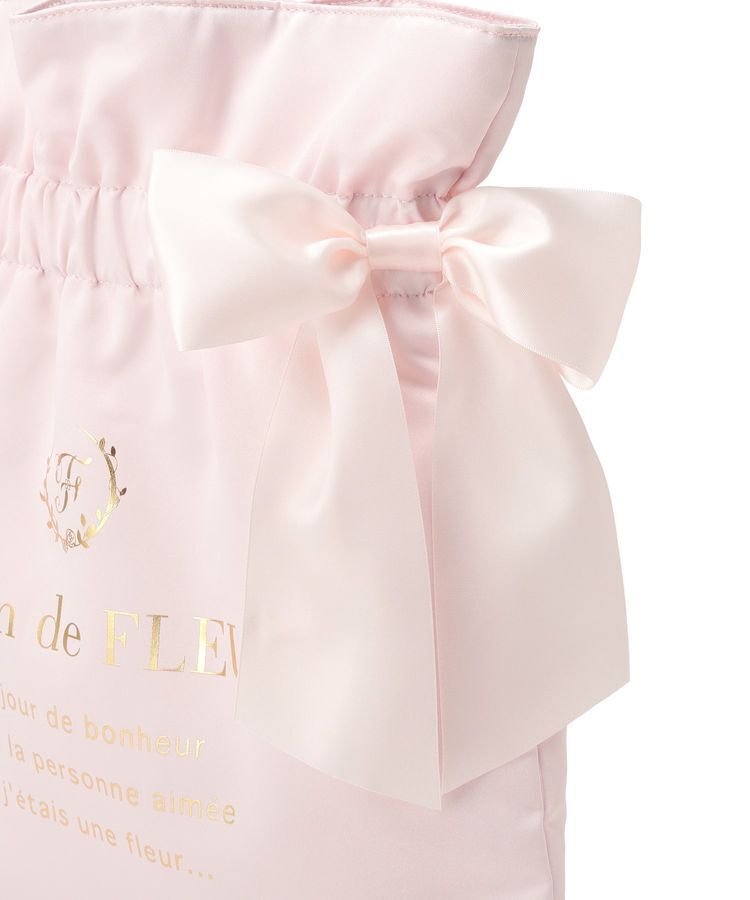 Maison de FLEUR「【2点セット】ダブルリボンギャザートート・ポーチ」|トートバッグ|