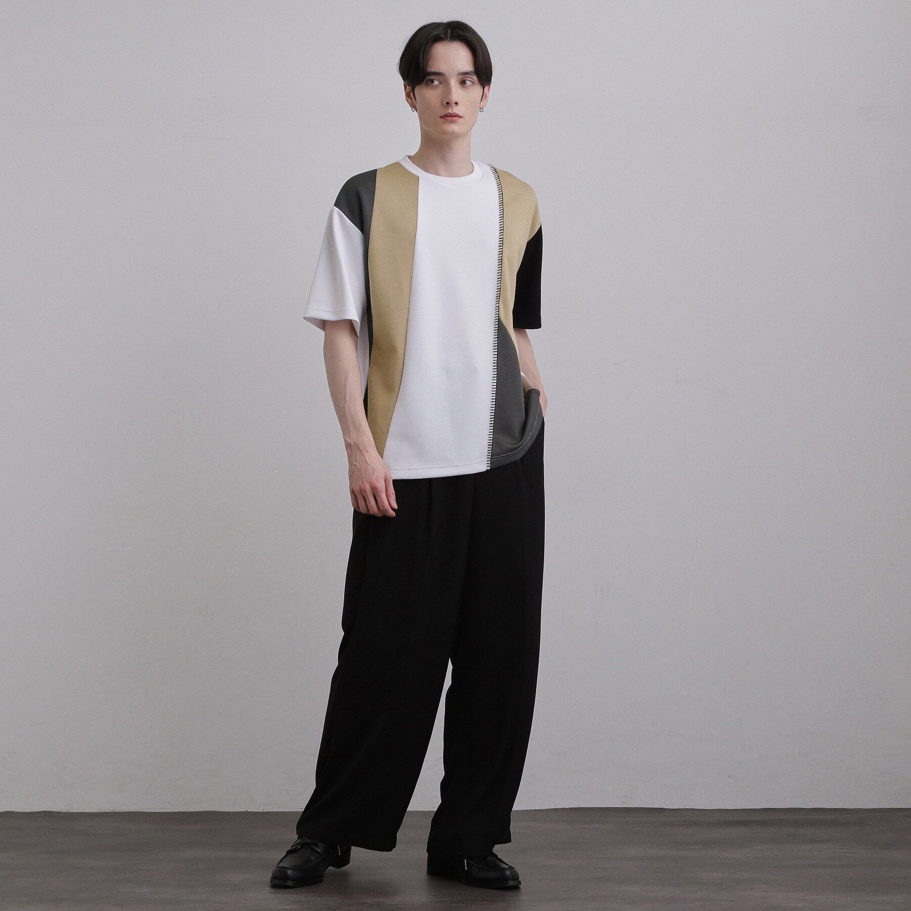 tk.TAKEO KIKUCHI「ダイヤゴナル半袖カットソー」|Tシャツ・カットソー|