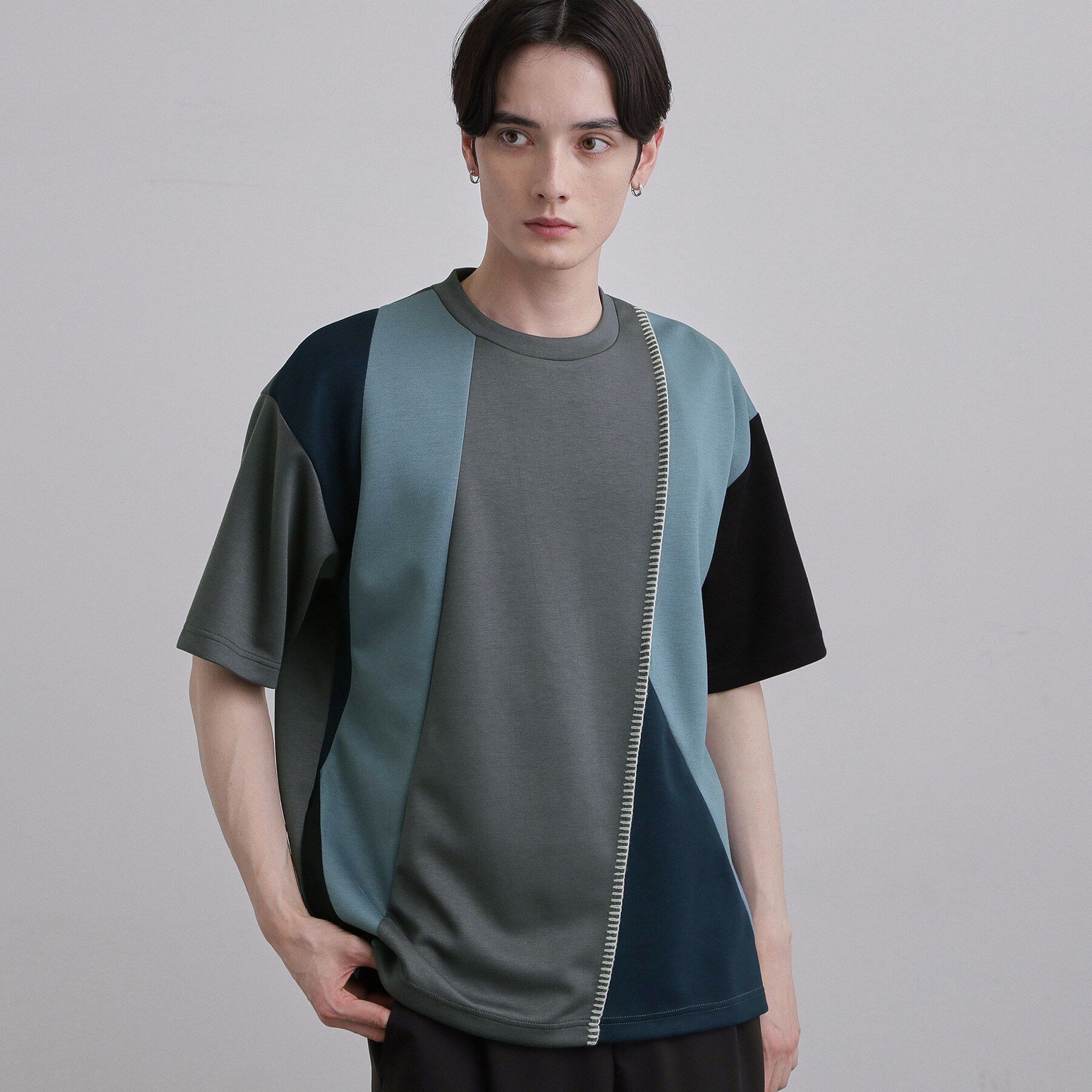 tk.TAKEO KIKUCHI「ダイヤゴナル半袖カットソー」|Tシャツ・カットソー|