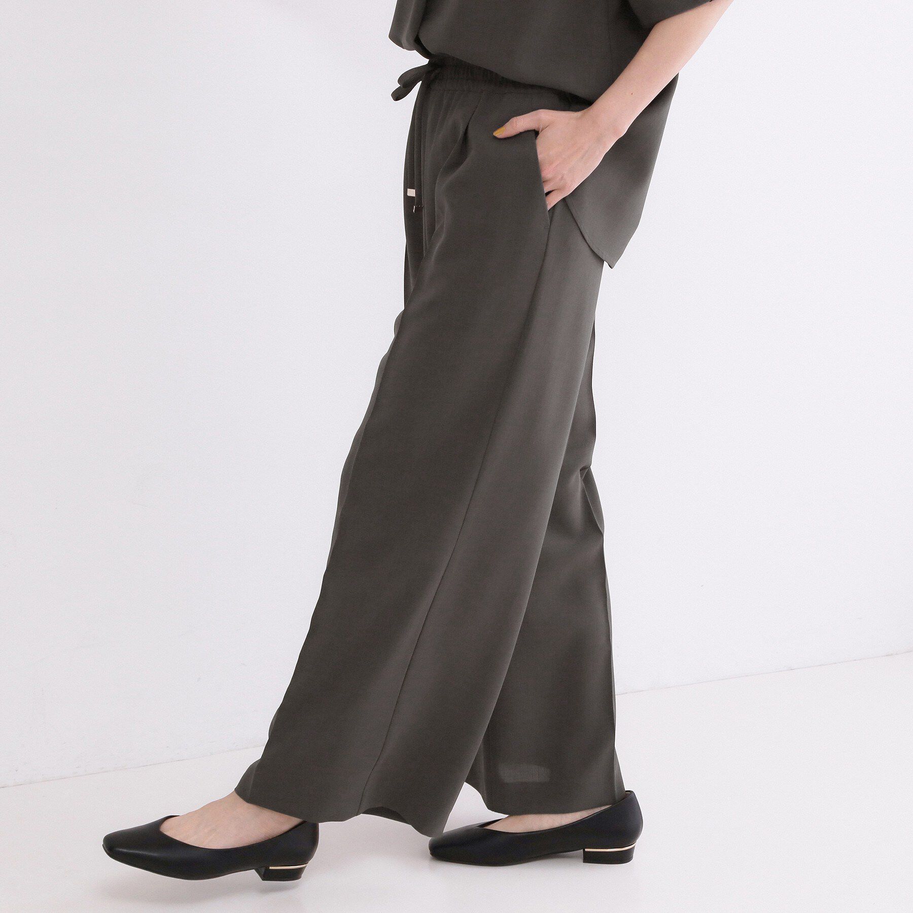 OPAQUE.CLIP「【ストレッチ／防シワ／洗濯機OK】美脚イージーワイドパンツ《SS～LL／7col／セットアップ可／丈」|その他|