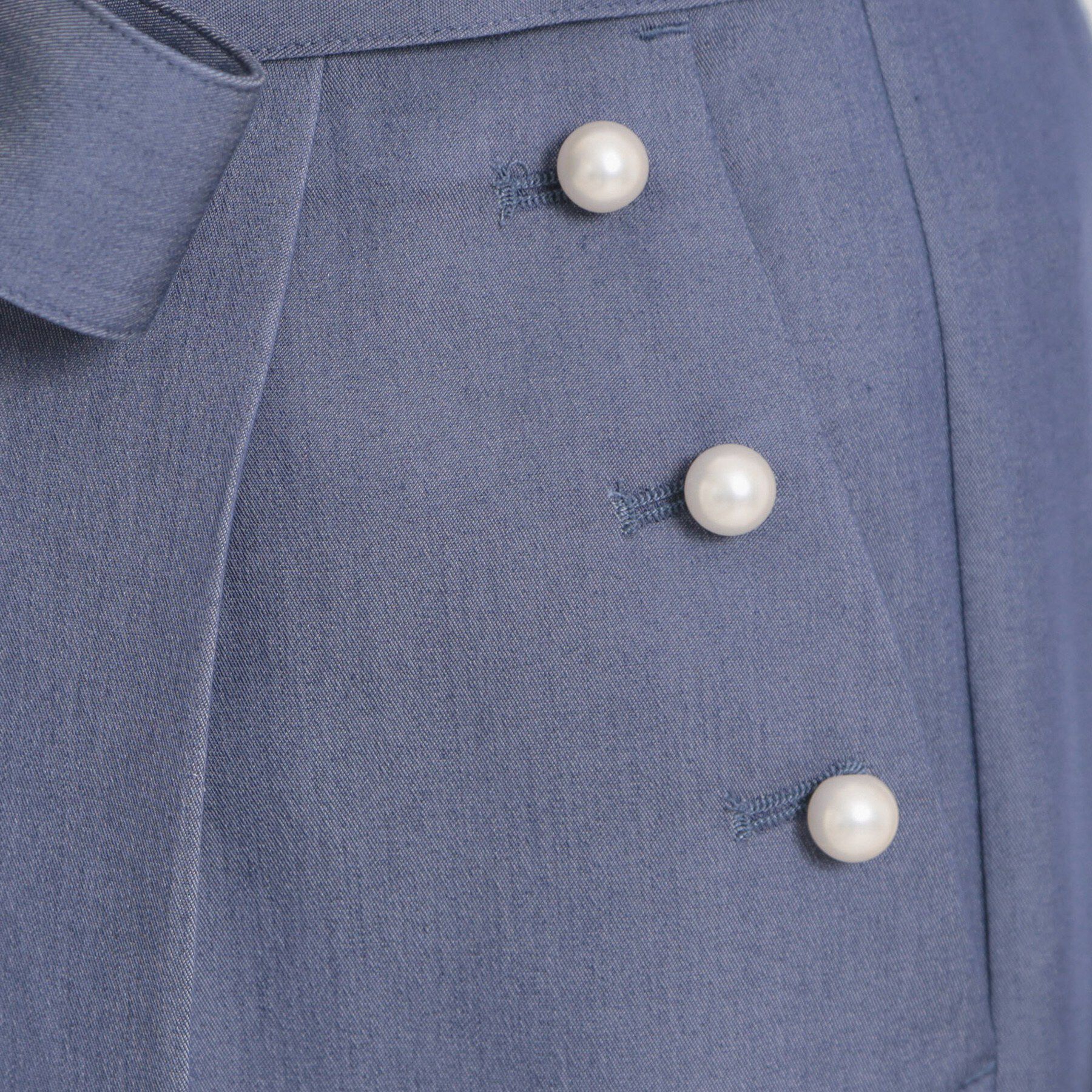 Couture broach「【洗える・S-LL】マリン風アソート釦 シャンブレーワイドパンツ」|その他|