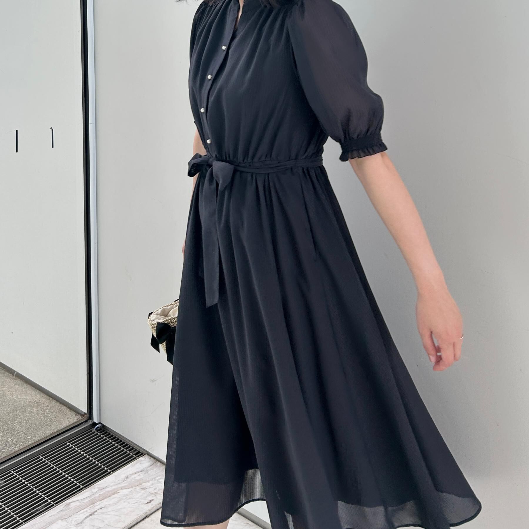 Couture broach「【洗える】シアーストライプ ワンピース」|ワンピース|