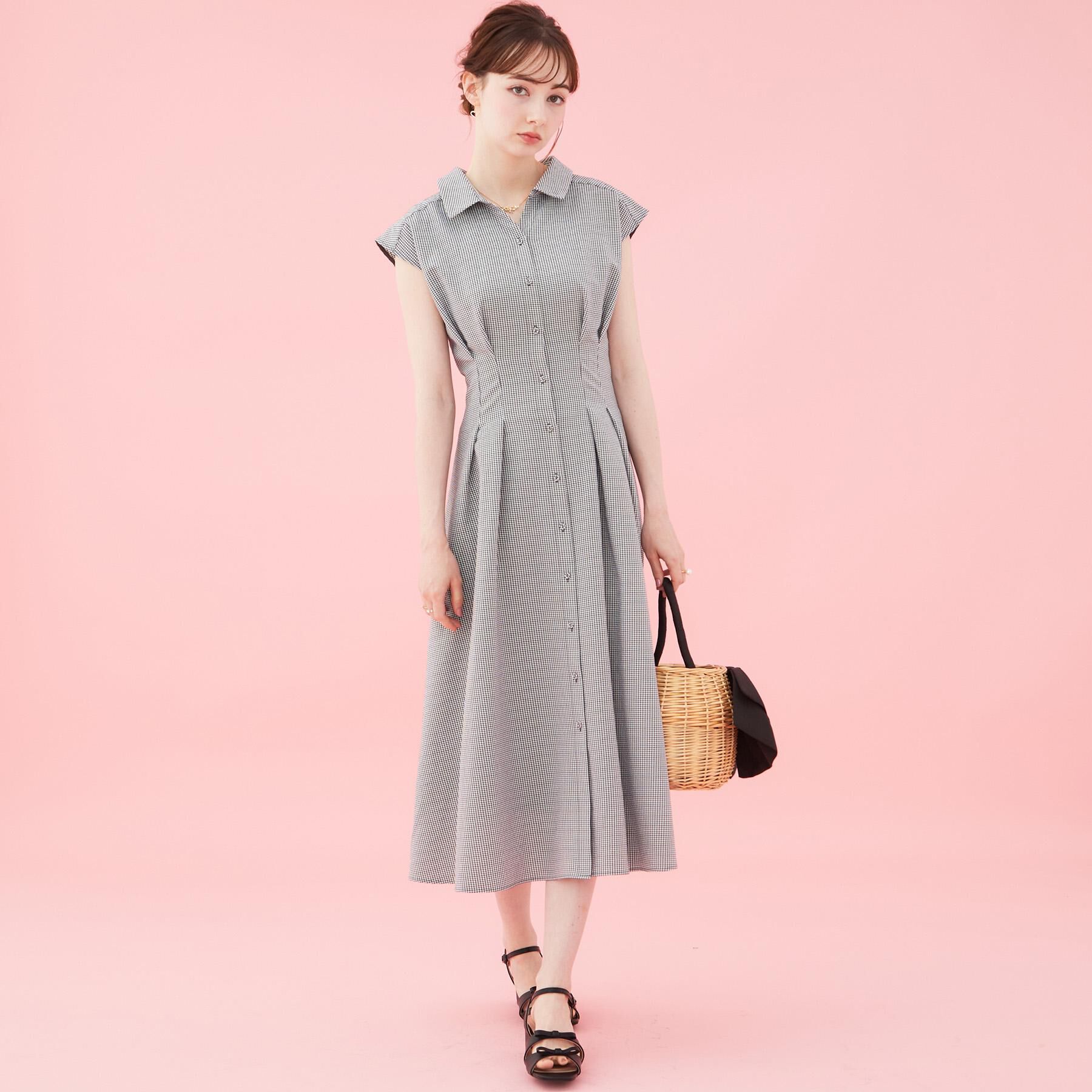 Couture broach「【洗える】サッカー シャツワンピース」|ワンピース|
