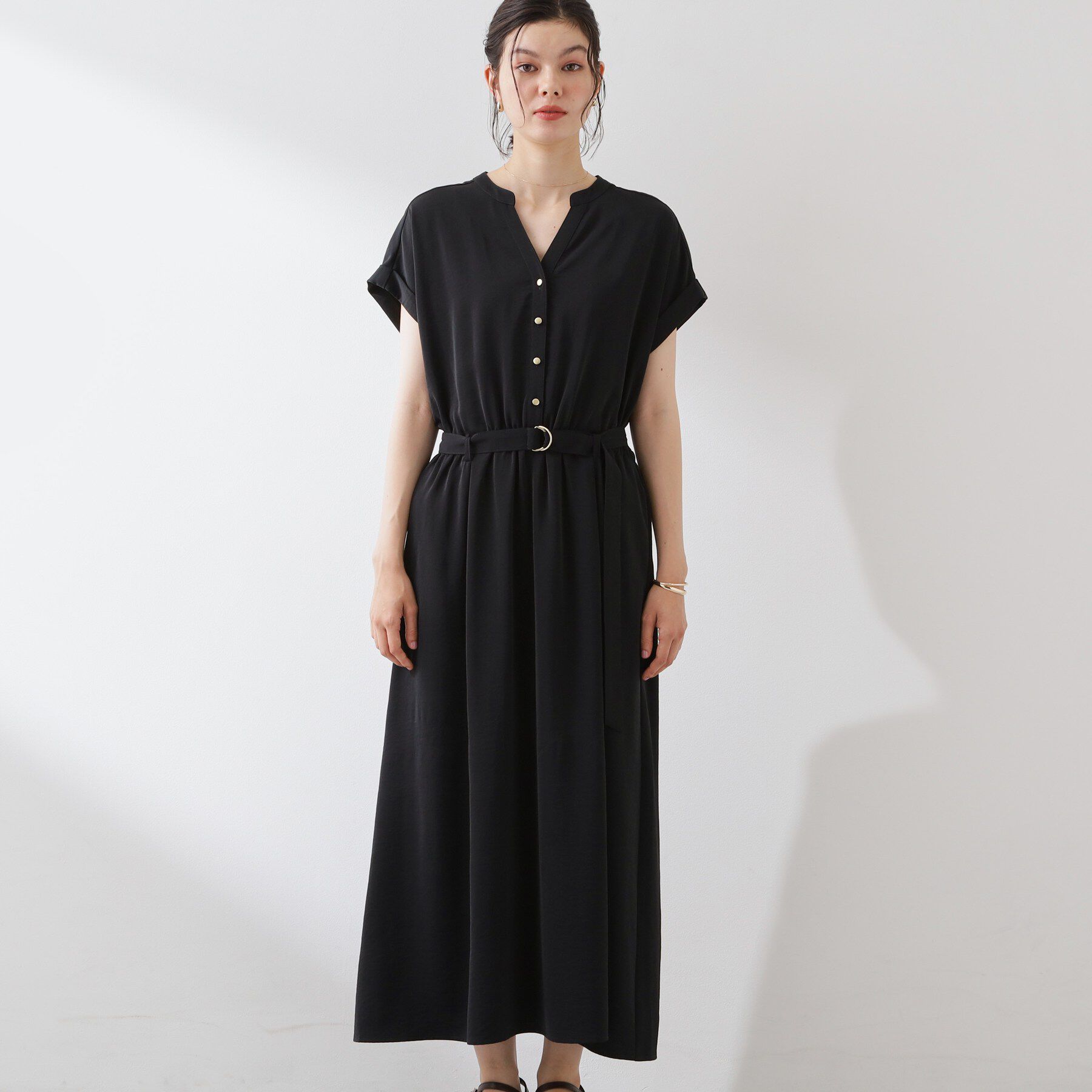 THE SHOP TK「【M-XL/ひんやり/遮熱】やみつきになる とろみスキッパーワンピース」|ワンピース|