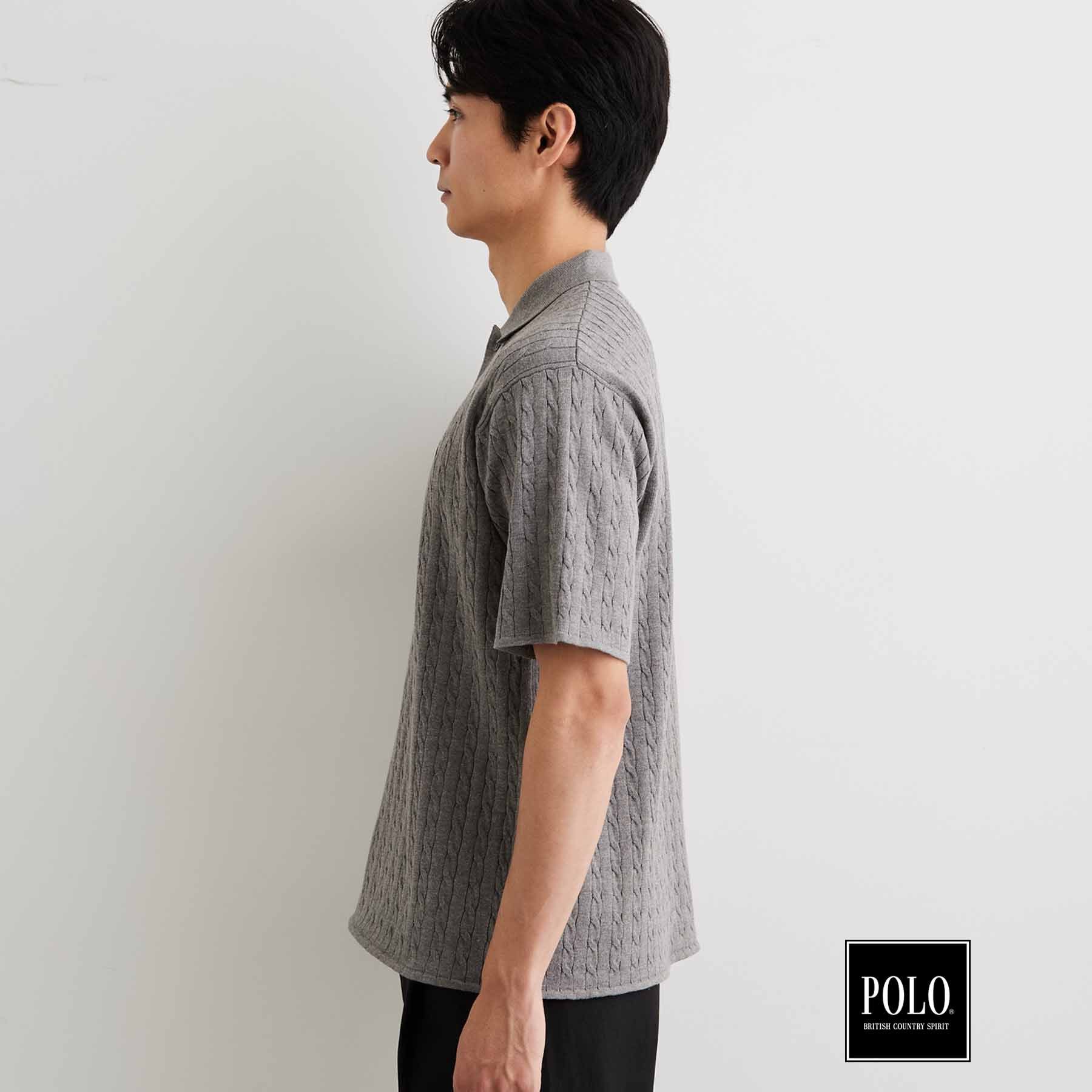 THE SHOP TK「POLO BCS/ケーブルニットポロ」|ニット・セーター|