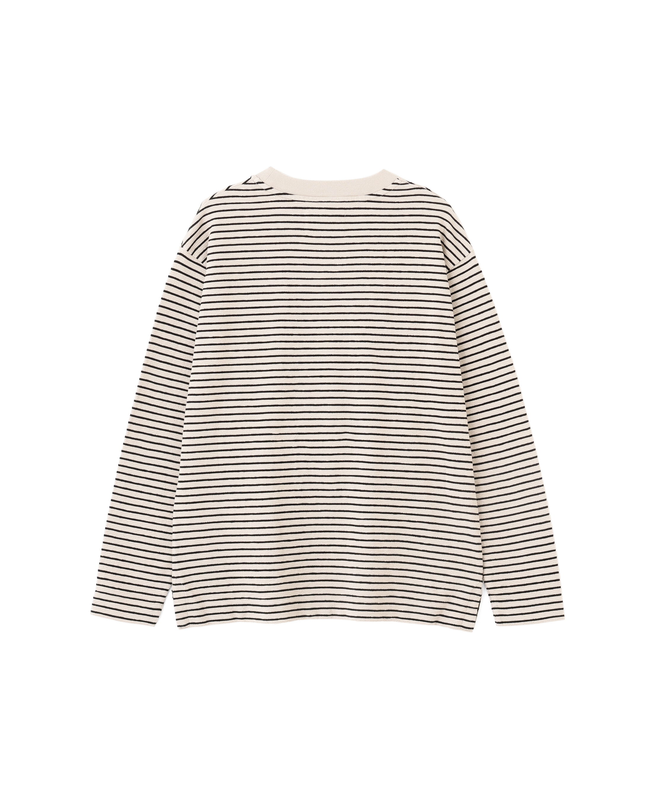 MHL.「TEXTURED COTTON STRIPE TOP」|Tシャツ・カットソー|