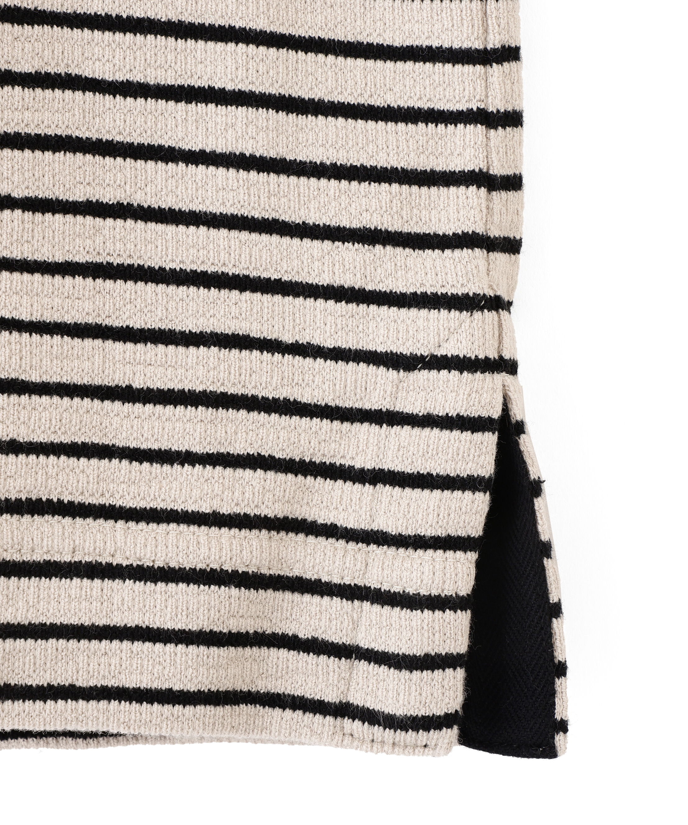 MHL.「TEXTURED COTTON STRIPE TOP」|Tシャツ・カットソー|