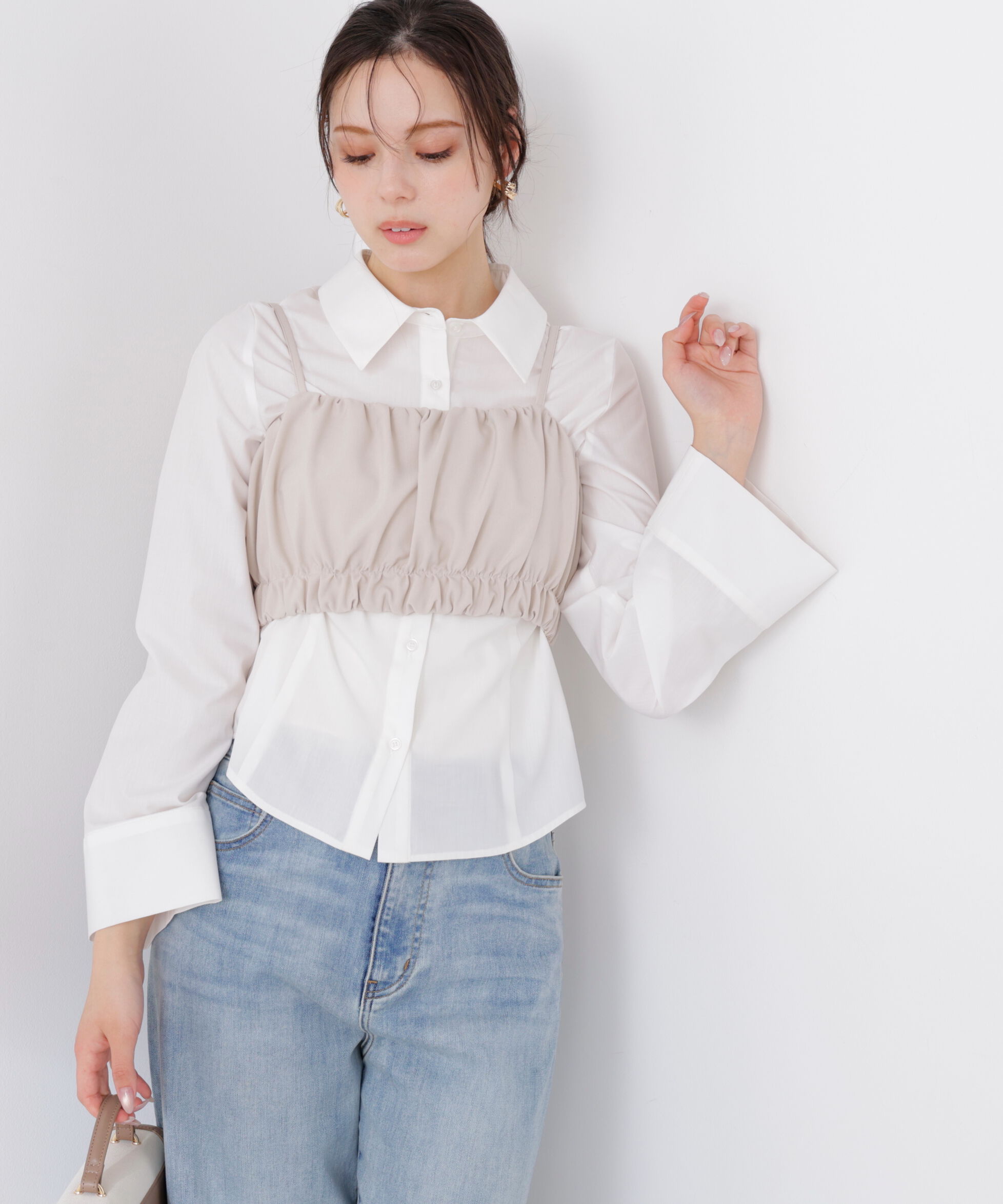 PROPORTION BODY DRESSING「ギャザービスチェ　26SS」|シャツ・ブラウス|