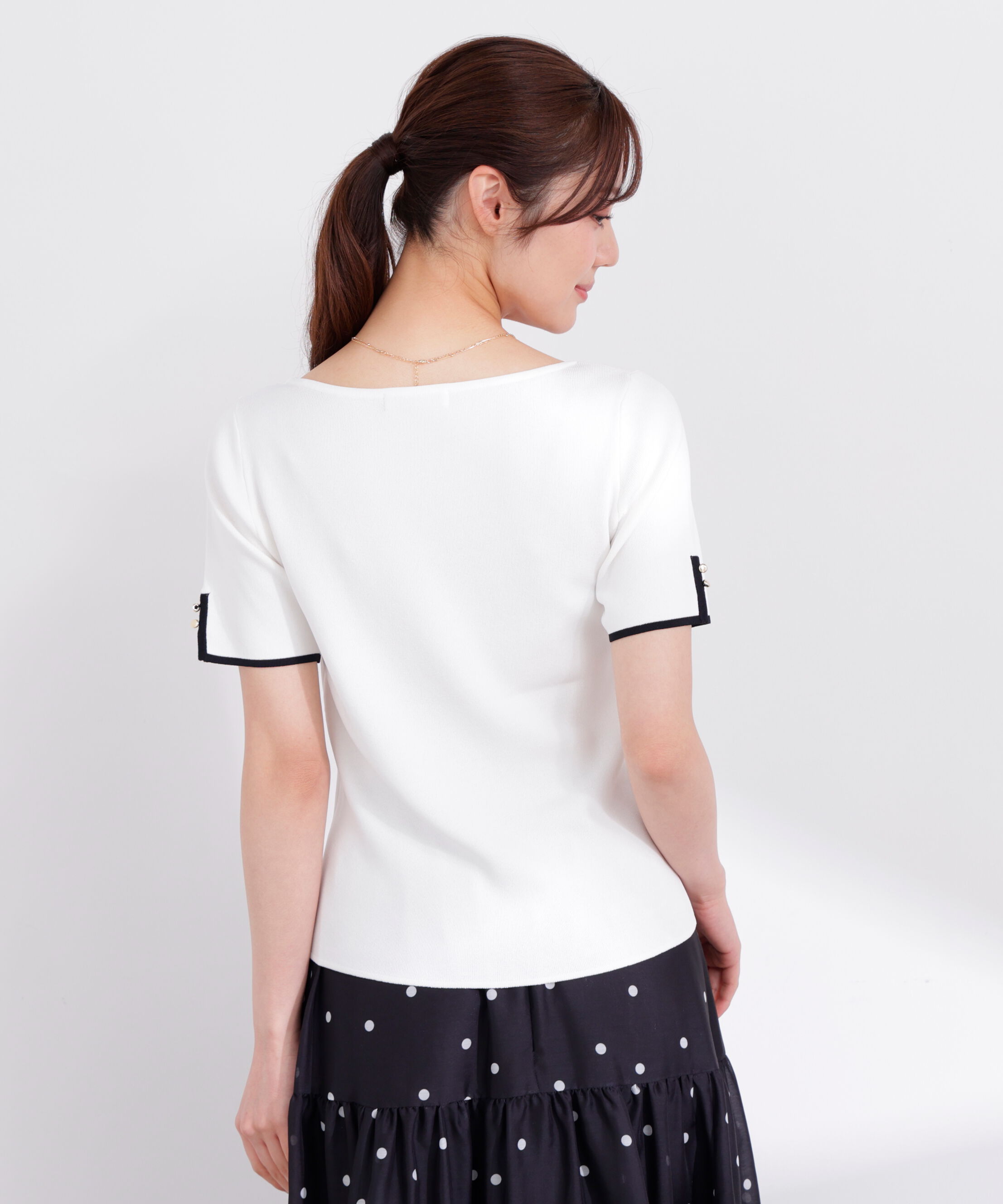 PROPORTION BODY DRESSING「5分袖ベーシックニット 26SS」|ニット・セーター|