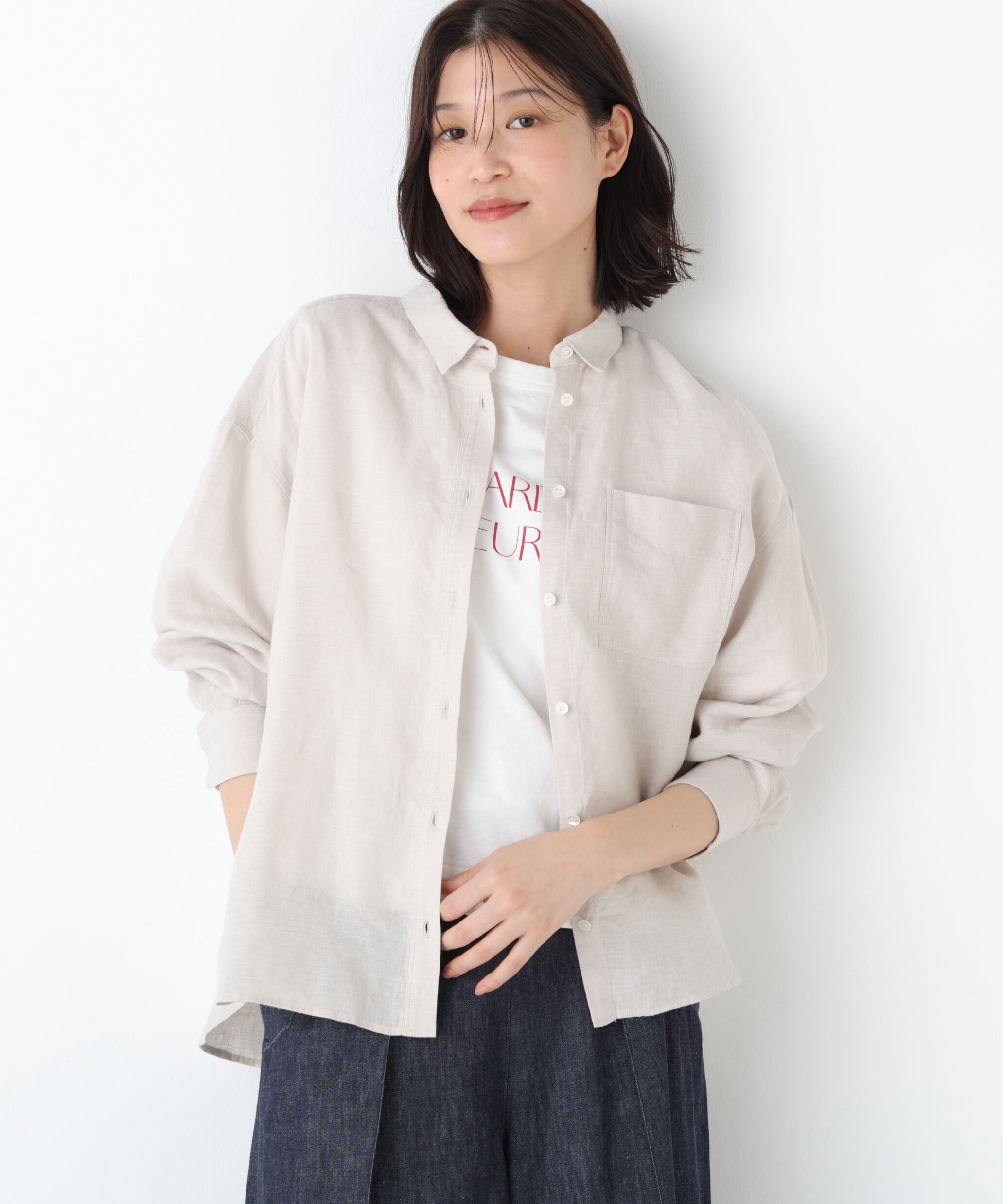  「◆《名品 / リネン100% / 洗える》 ハードマンリネンシャツ」|シャツ・ブラウス|