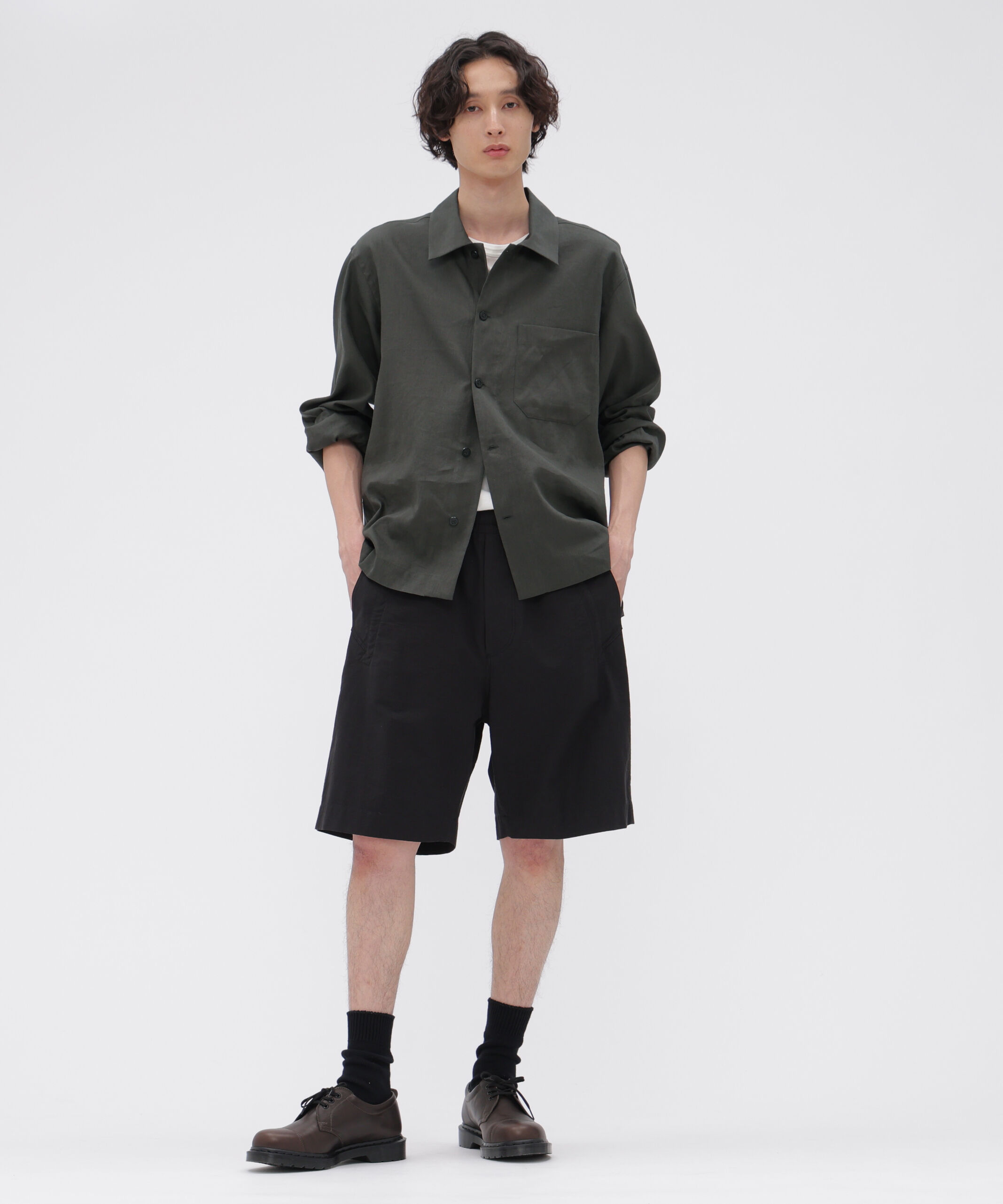 MARGARET HOWELL「LINEN WOOL SILK PLAINWEAVE SHIRT」|シャツ・ブラウス|