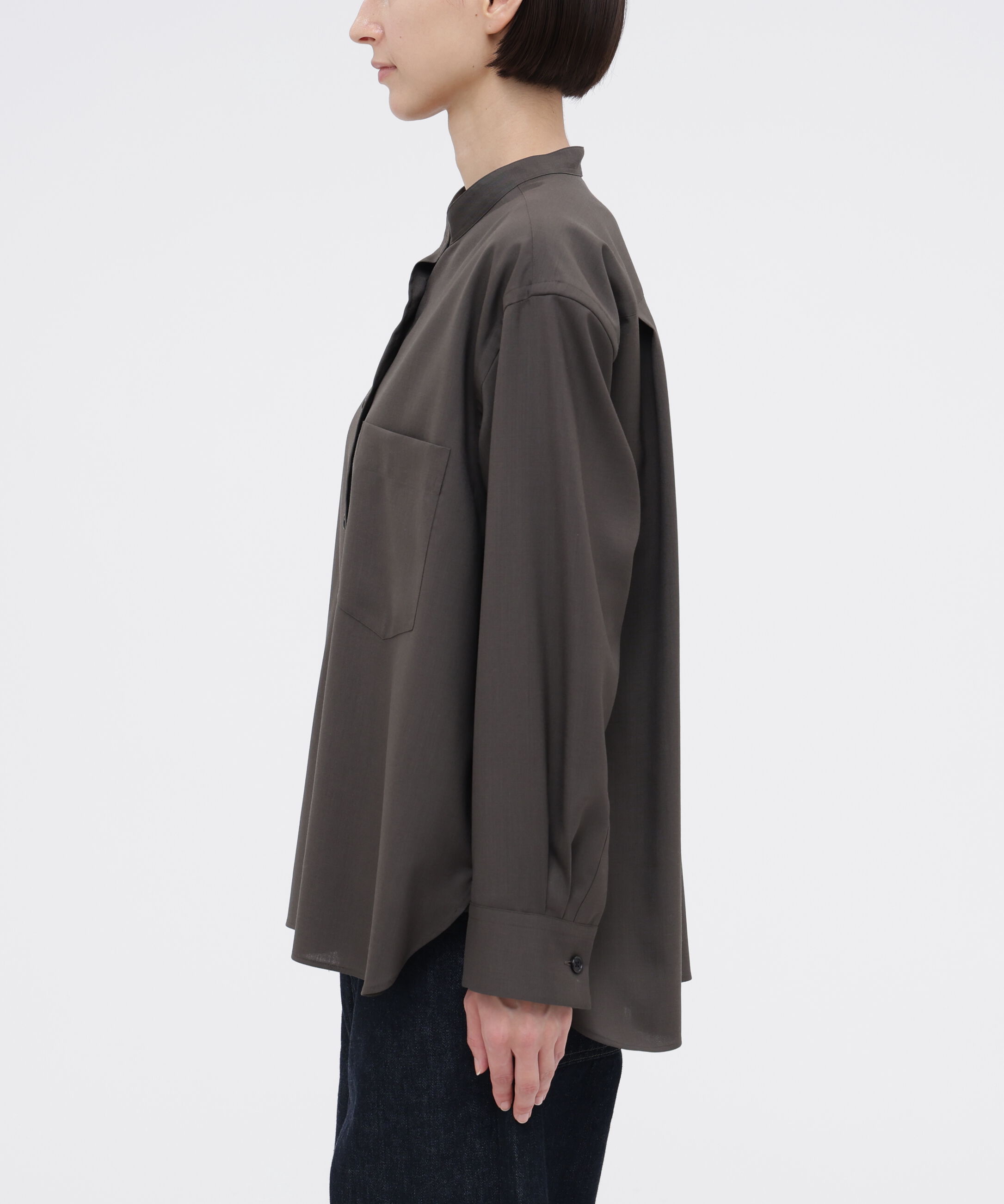  「WASHABLE WOOL PLAINWEAVE SHIRT」|シャツ・ブラウス|