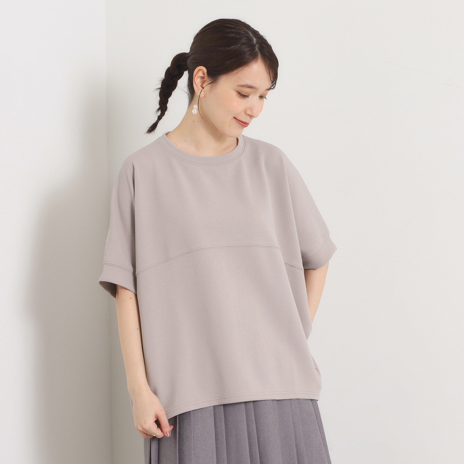 ITS&rsquo;DEMO「ふくれジャカードドルマントップス」|Tシャツ・カットソー|