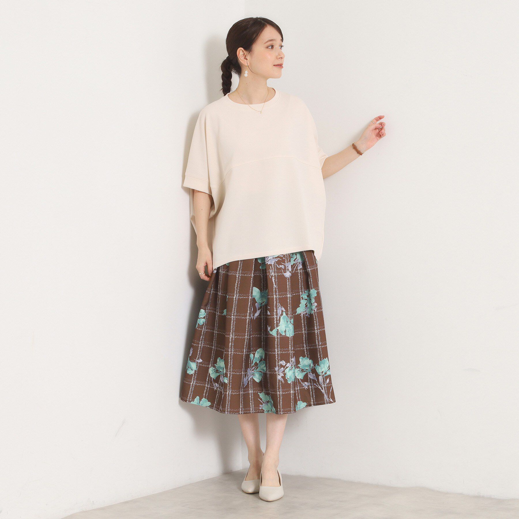 ITS&rsquo;DEMO「ふくれジャカードドルマントップス」|Tシャツ・カットソー|