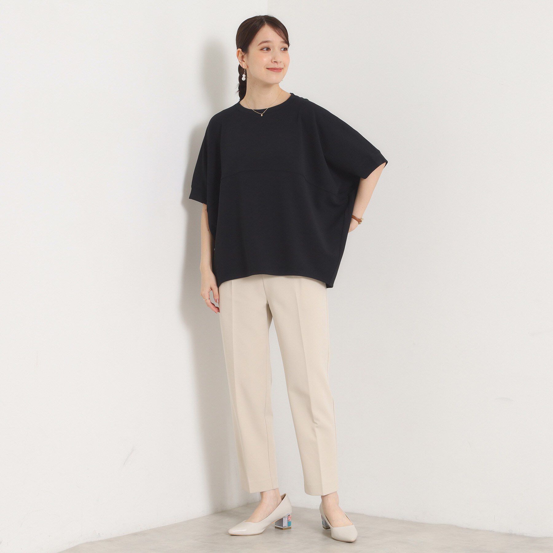 ITS&rsquo;DEMO「ふくれジャカードドルマントップス」|Tシャツ・カットソー|