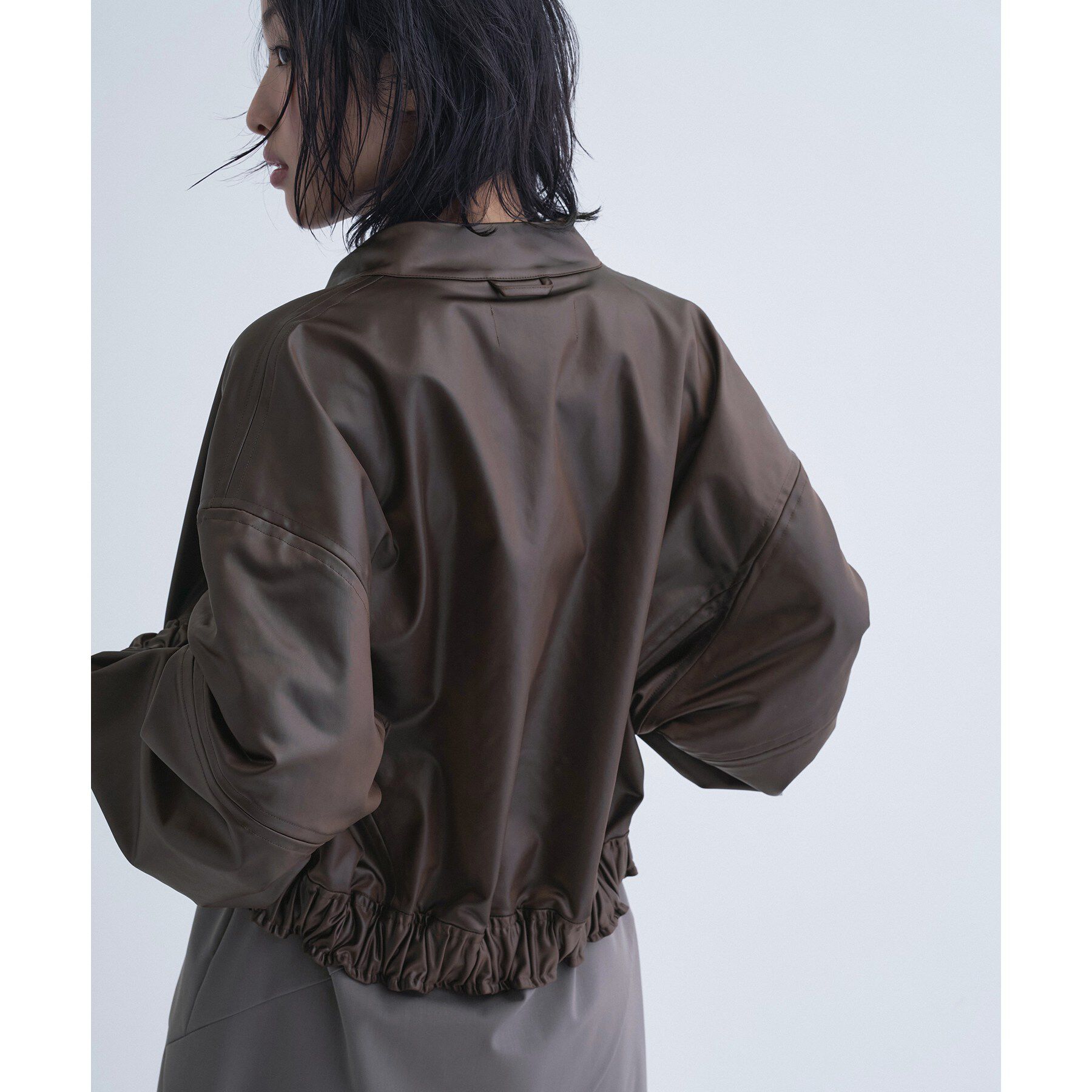 CODE A「【Re】satin bomber jacket」|ブルゾン・スタジャン|