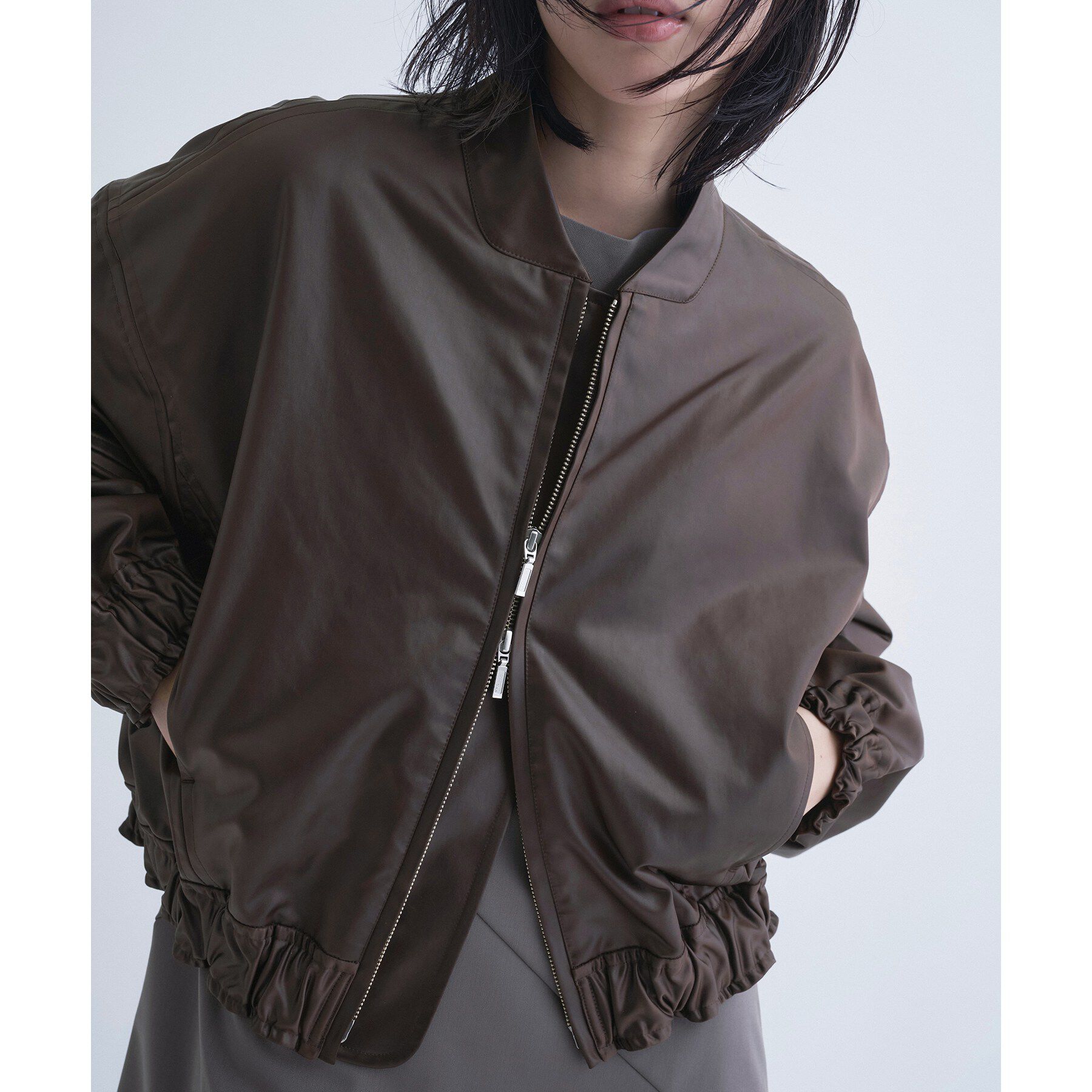 CODE A「【Re】satin bomber jacket」|ブルゾン・スタジャン|