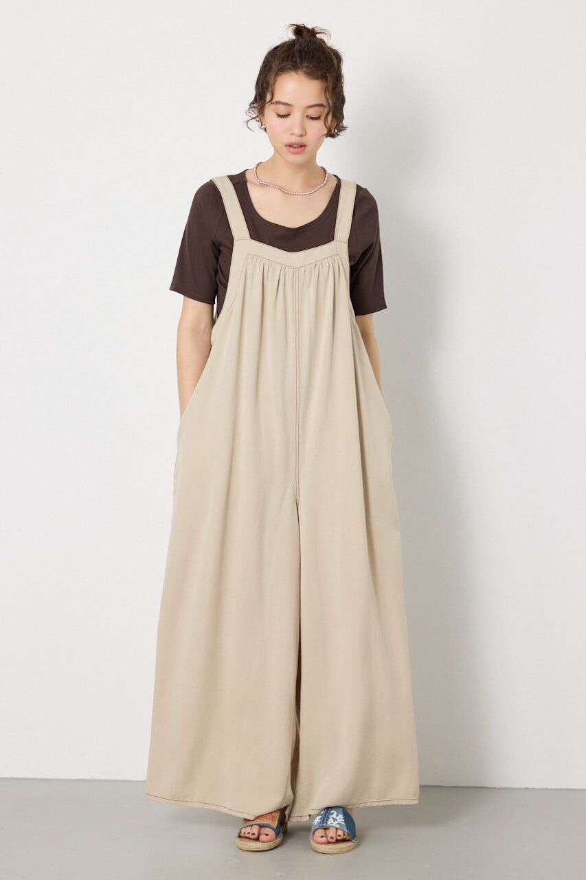 RODEO CROWNS「Thickness DENIMギャザーサロペット」|その他|L/BEG1