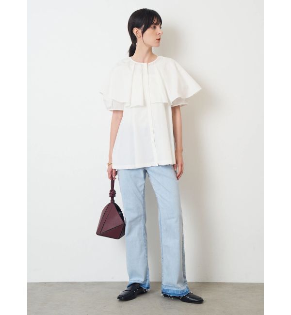 ELENDEEK「SEMI FLARE ROUGH DENIM WIDE PT」|デニム|