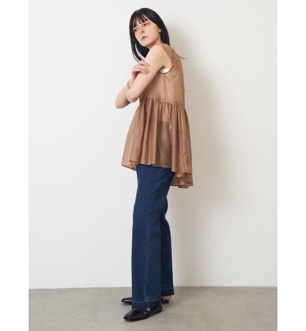 ELENDEEK「SEMI FLARE ROUGH DENIM WIDE PT」|デニム|