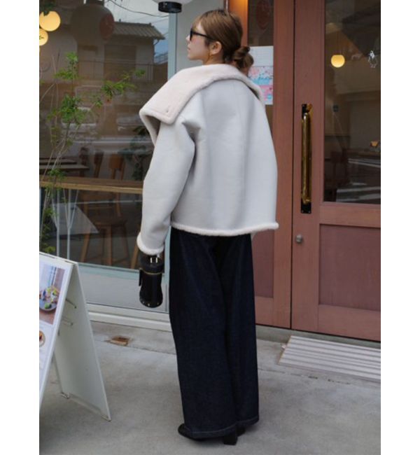 LAGUNAMOON「フェイクムートンスタンドカラーコート」|その他|