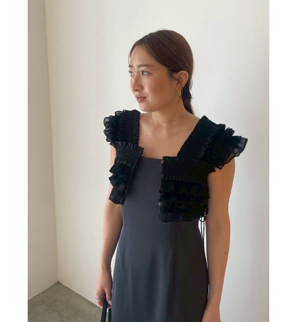 LAGUNAMOON「LADYミックステクスチャーボレロキャミワンピース」|ワンピース|