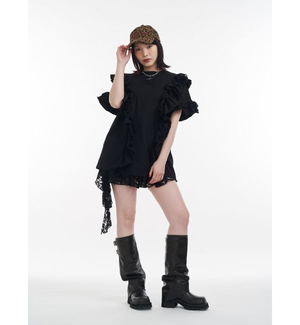 jouetie「フリルドッキングルーズTシャツ」|Tシャツ・カットソー|