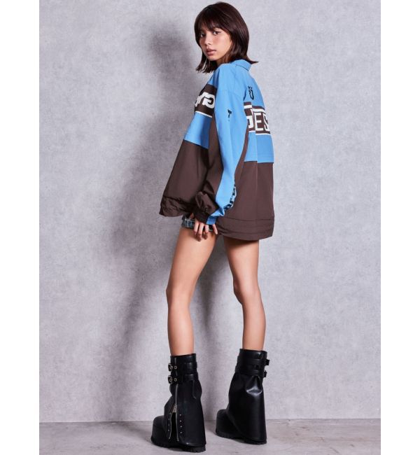 GYDA「ZIP design loose coverブーツ」|ロングブーツ|