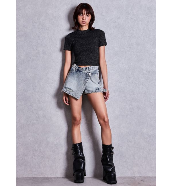 GYDA「ZIP design loose coverブーツ」|ロングブーツ|