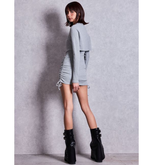 GYDA「ZIP design loose coverブーツ」|ロングブーツ|