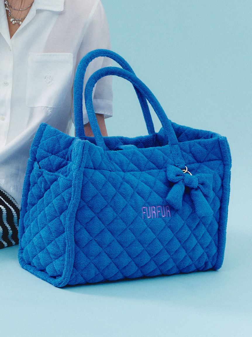 FURFUR「【限定カラー】パイルキルティングトートバッグ」|トートバッグ|BLU