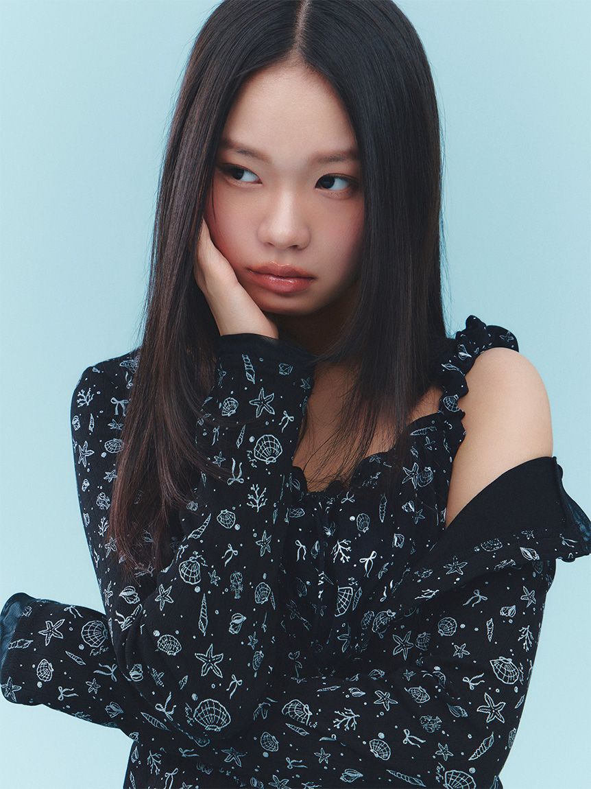 FURFUR「シェルモチーフプリントカーディガン」|カーディガン|BLK