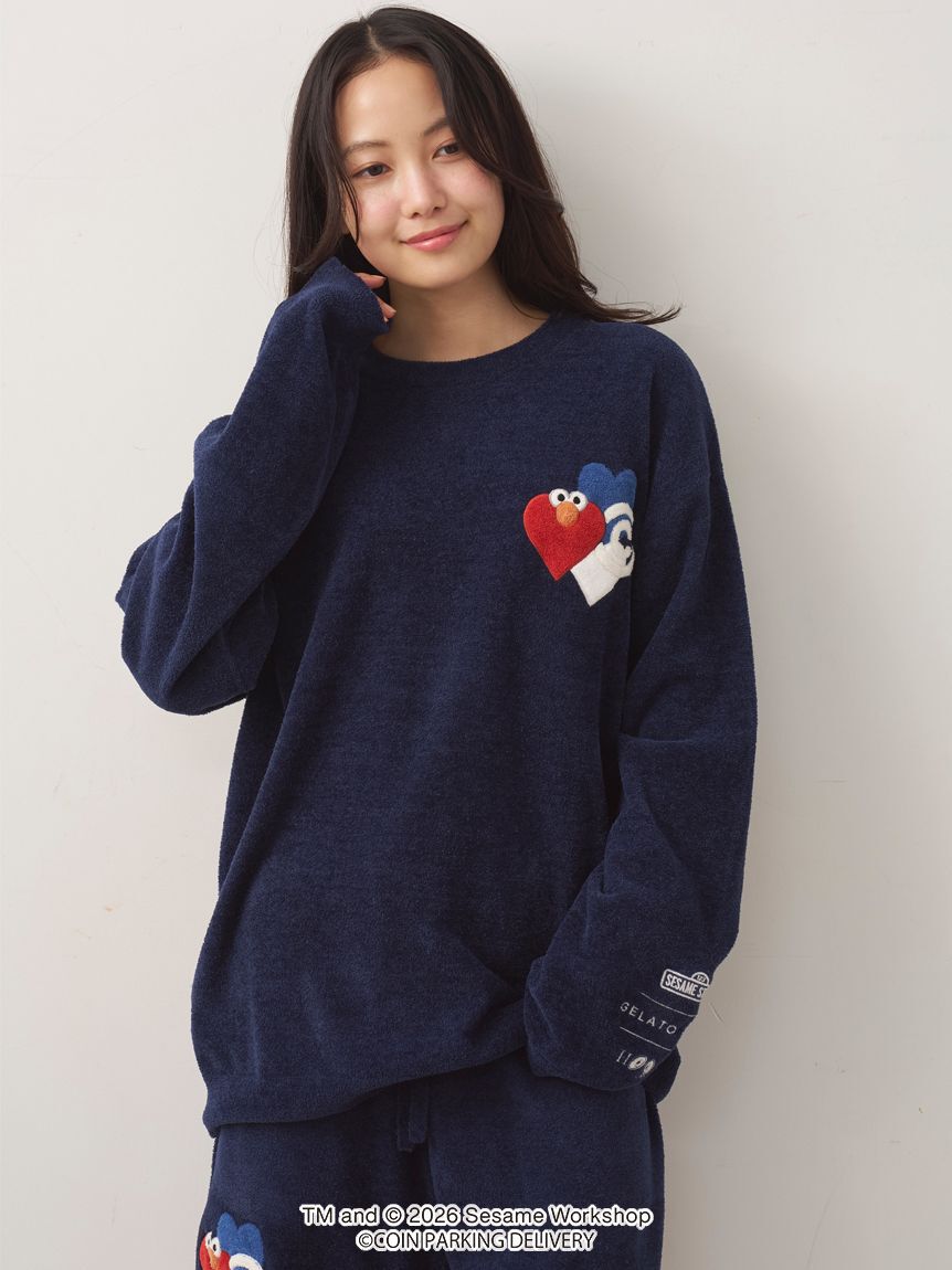 GELATO PIQUE HOMME「【SESAMESTREET&times;CPDHOOME meets GELATOPIQUE】エアリーモコワンポイントプルオーバー」|プルオーバー|