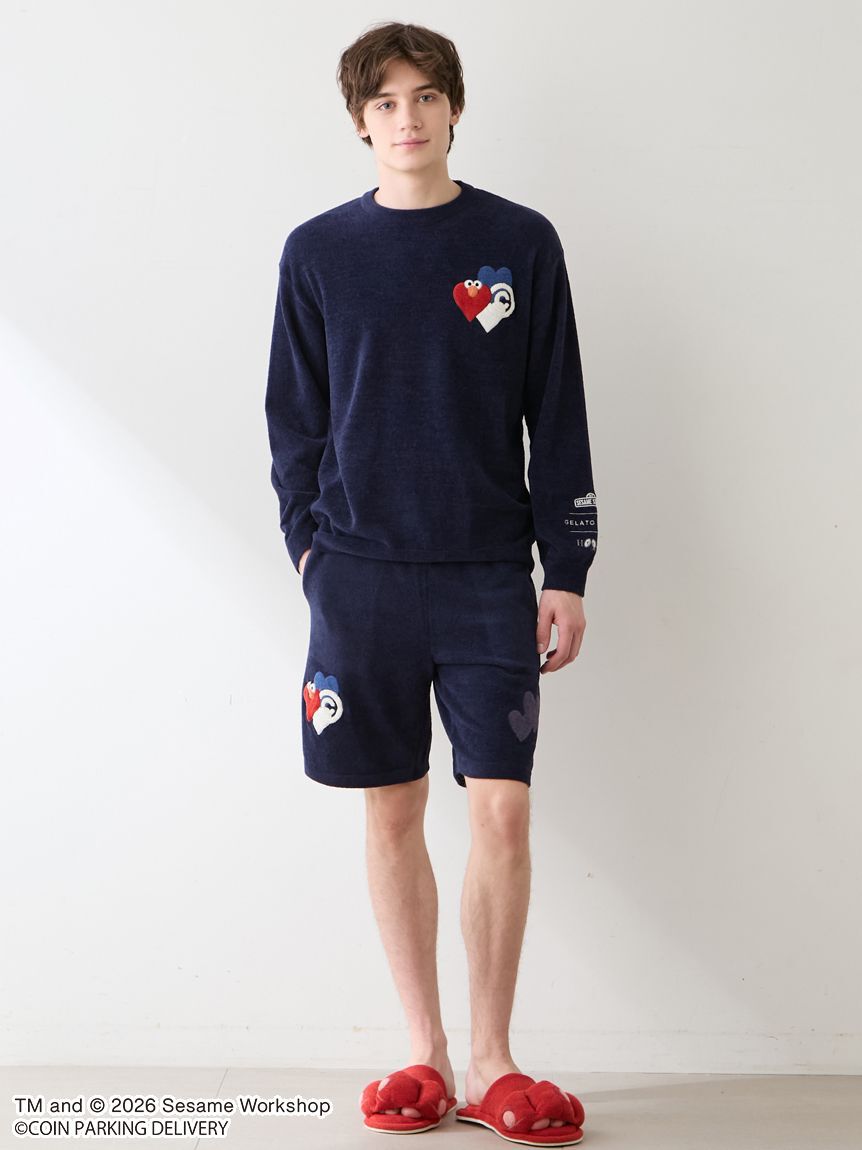 GELATO PIQUE HOMME「【SESAMESTREET&times;CPDHOOME meets GELATOPIQUE】エアリーモコワンポイントプルオーバー」|プルオーバー|