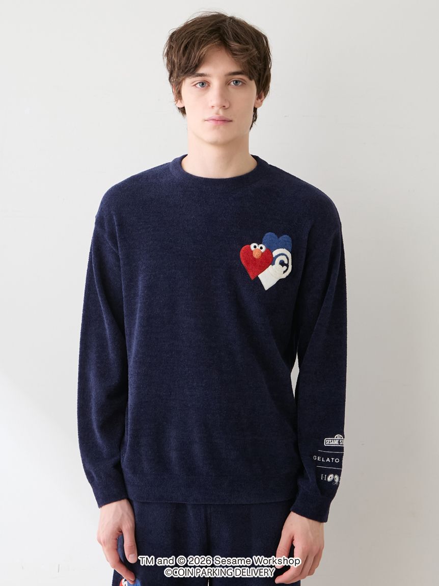 GELATO PIQUE HOMME「【SESAMESTREET&times;CPDHOOME meets GELATOPIQUE】エアリーモコワンポイントプルオーバー」|プルオーバー|