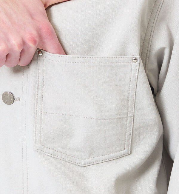 MACKINTOSH PHILOSOPHY「【WEEKENDER】 ノーカラーカバーオール ドライオックス/デニム」|ブルゾン・スタジャン|