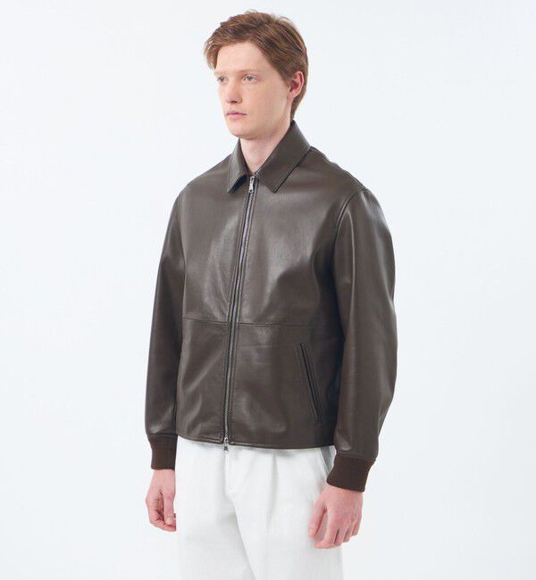 MACKINTOSH PHILOSOPHY「【WEB&一部店舗限定】EMMETIコラボ ジップアップブルゾン 0.5mmナッパレザー」|ブルゾン・スタジャン|