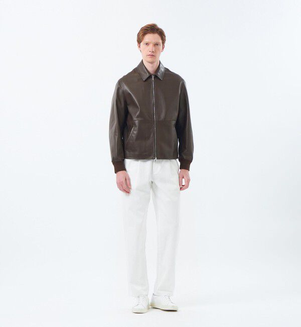 MACKINTOSH PHILOSOPHY「【WEB&一部店舗限定】EMMETIコラボ ジップアップブルゾン 0.5mmナッパレザー」|ブルゾン・スタジャン|