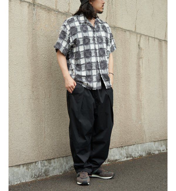 VENCE share style「スクエアジャガード半袖シャツ」|シャツ・ブラウス|