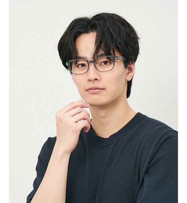  「ウェリントン型 メガネ 軽量 ズレ落ち防止 鼻パッド ユニセックス 伊達メガネ レンズ交換券付」|メガネ|