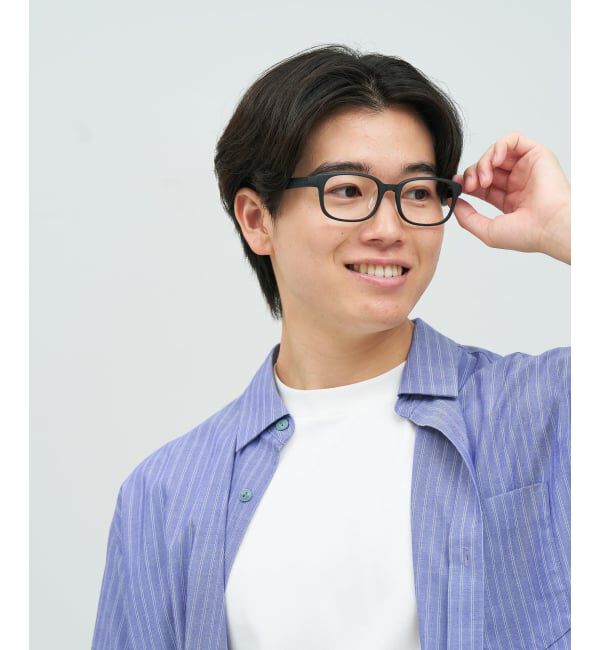  「ウェリントン型 メガネ 軽量 ズレ落ち防止 鼻パッド ユニセックス 伊達メガネ レンズ交換券付」|メガネ|