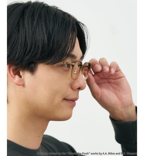  「 ウェリントン型 メガネ | 軽量、眼鏡、くまのプーさん Zoff  レンズ交換券付 レンズ交換券付」|メガネ|