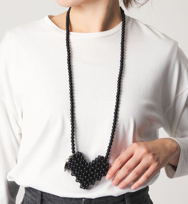 SY UNITED ARROWS「＜SY＞ ハートビーズネックチャーム」|ネックレス|