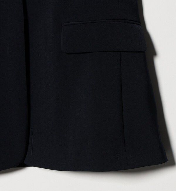 UNITED ARROWS「FEEL CLEAN Vノーカラー ジャケット ‐防シワ ストレッチ UVカット‐」|ノーカラージャケット|