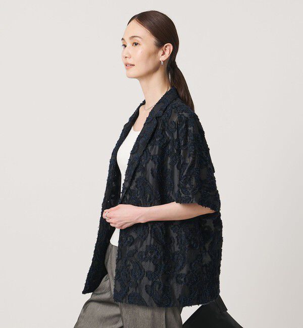 UNITED ARROWS「カット ジャガード ジャケット ‐ウォッシャブル‐」|テーラードジャケット|
