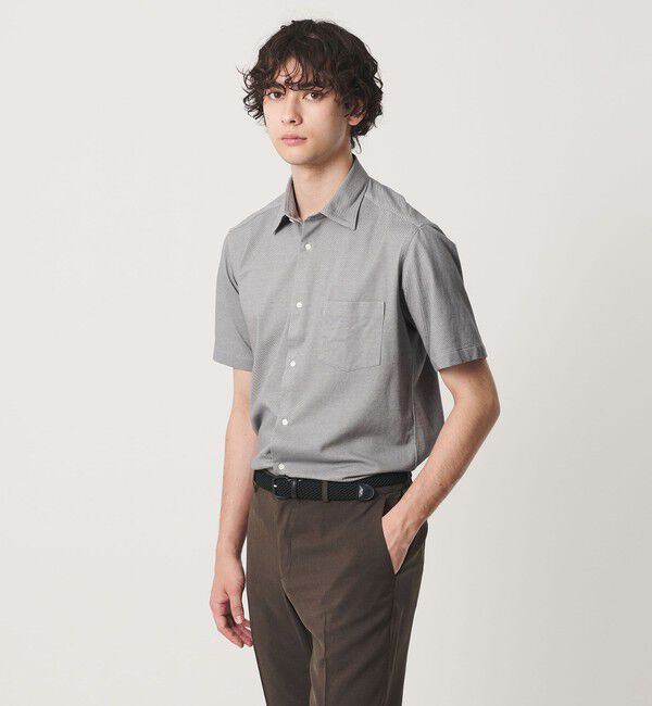 UNITED ARROWS「ロイヤルオックス ショートスリーブ セミワイドカラーシャツ  COMFORT EASY―MODEL 抗菌防臭」|シャツ・ブラウス|LT.GRAY