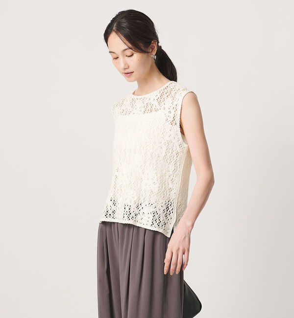 UNITED ARROWS「スパンコール エンブロイダリー ニットベスト ‐ウォッシャブル‐」|ベスト・ジレ|