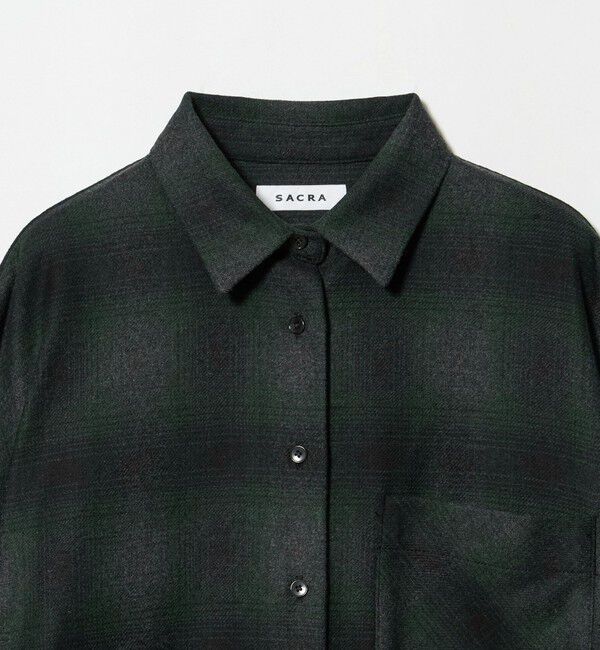 UNITED ARROWS「＜SACRA＞オンブレチェック シャツ」|シャツ・ブラウス|
