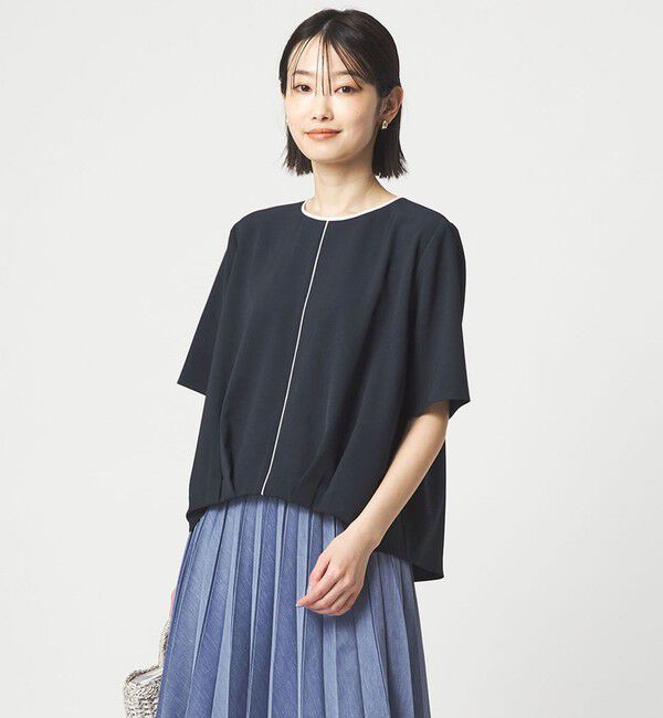 UNITED ARROWS green label relaxing「ライン TEE ブラウス」|シャツ・ブラウス|NAVY