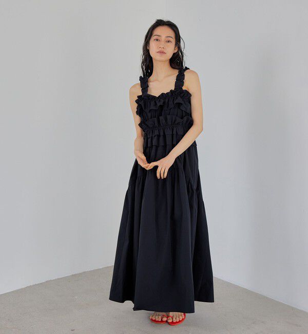 EMMEL REFINES「＜EMMEL REFINES＞EM フリル ギャザー ワンピース」|ワンピース|